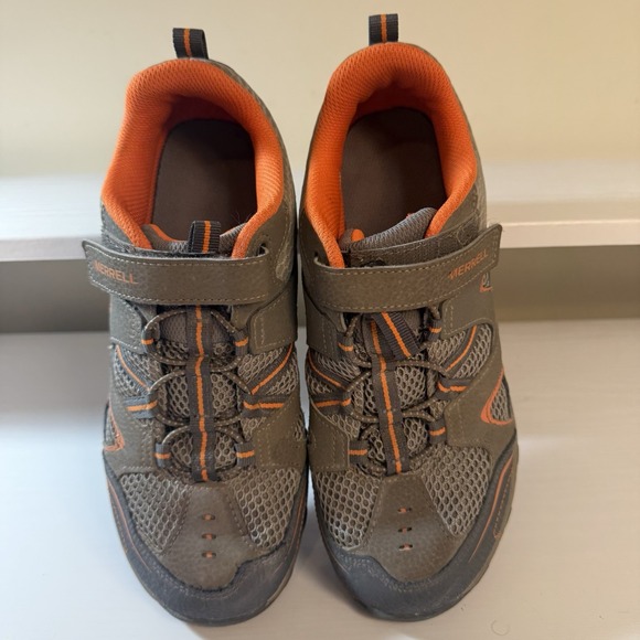Merrell Kids Hiking Shoes Trail Chaser Outdoors Mountain Size 7M  Gray/Orange - Picture 3 of 10